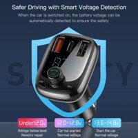 Tẩu sạc ô tô Baseus S13 sạc nhanh QC 4.0 , PD 36W Max , Bluetooth 5.0 tích hợp FM, khe đọc thẻ nhớ TF SD, USB x2