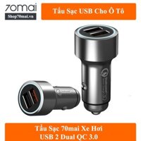 Tẩu sạc ô tô Xiaomi 70mai Car Charger 2 cổng USB