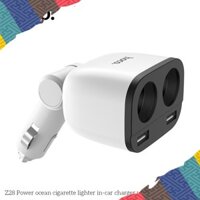 Tẩu sạc oto Hoco Z28 chính Hãng|Sạc nhanh|2Cổng USB|Màn hình LED hiện điện áp|Đa năng|Fullbox|Rẻ Mà Chất