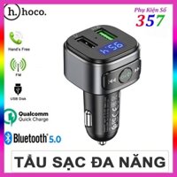 Tẩu Sạc Xe Hơi Đa Năng Hoco E67 Sạc Nhanh 18W Bluetooth 5.0 2 cổng USB - Chính hãng