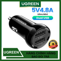 Tẩu sạc xe hơi UGREEN ED018 50875 Hỗ trợ 2 cổng USB công suất 12W Chính Hãng