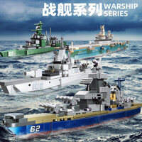 tàu sân bay đồ chơi cậu bé Lắp ráp các khối xây dựng đồ chơi mô hình lắp ghép đồ chơi lắp ráp cho bé trai