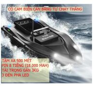 Tàu thả thính, mồi câu cá điều khiển từ xa 1 ben (1 cối) pin 18000mah sóng điều khiển 500m, trọng tải 1.5kg, cano thuyền xả ném mồi câu trê, lục, trắm…