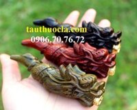 Tẩu thuốc gỗ đàn hương, khắc rồng cuộn nguyên con tinh tế DHRO28