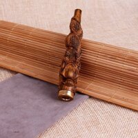 tẩu thuốc lá gỗ đàn hương điêu khắc hình rồng - High-grade solid wood dragon handmade cigarette holder to play filter cigarette holder sandalwood carved dragon efficient filter smoking
