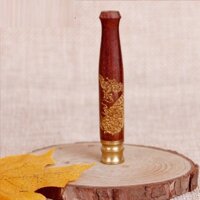 tẩu thuốc lá gỗ khắc thủ công A61 - Removable solid wood draw rod mouthpiece small carved dragon Pingtou pipe mouth filter cigarette holder filter