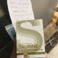 Taurine solopharm 4% thuốc dưỡng mắt