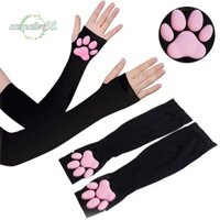 Tay áo chống nắng CATMALLER88, Tay áo lót mèo silicon chống tia cực tím, Thoáng khí Gothic Cosplay Bảo vệ cánh tay gợi cảm cho bé gái và nữ