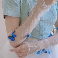 Tay áo dân tộc ren lưới bướm ba chiều tay áo chống nắng kiểu dáng mỏng