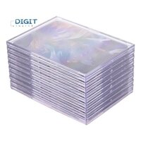 Tay áo thẻ Top Loader 10 Tấm bảo vệ thẻ nhựa cứng Gạch thẻ trong suốt + 2 Giá đỡ màn hình