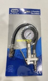 TAY BƠM LỐP XE CÓ ĐỒNG HỒ THB B50 TAIWAN CHÍNH HÃNG