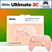 Tay Cầm 8bitdo Ultimate 2C – Màu Hồng Peach Không Dây 2.4G, Hall Effect Joysticks Triggers, 1000Hz Polling Rate