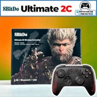 Tay Cầm 8bitdo Ultimate 2C – Black Myth Wukong Không Dây 2.4G, Hall Effect Joysticks Triggers, 1000Hz Polling Rate Chơi FCO, PC, Android