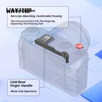 Tay cầm bằng gỗ nguyên khối WAY2TOP L, Bộ mở rộng máy ảnh Tay cầm ngón tay bền, Bộ nút chớp nhôm phát hành nhanh cho Fuji X-M5