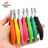 Tay cầm bằng silicon, kéo cắt da chết, dụng cụ vẽ móng tay, kéo cắt móng tay sắc nét, Bộ kìm cắt da chết bằng thép không gỉ