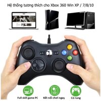 Tay cầm chơi game có dây cho Xbox 360, PC, Laptop Cần điều khiển  có rung FIFA Online 4 fo4  Gamepad Full Skill