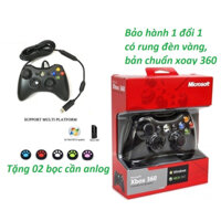 Tay cầm chơi game có dây fifa online 4 xbox 360 full box có rung, tay cầm fo4 dùng cho Pc, Laptop full skill game
