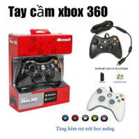 Tay cầm chơi game có dây XBOX 360 - Chơi game Full Skill FO4 - Hỗ trợ rung - Tay cầm cho PC, Laptop