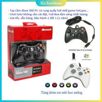 Tay cầm Chơi Game có dây Xbox 360 Full Box rung mạnh, Chơi full skill all Game PC Laptop Fo4, Pes, TV box