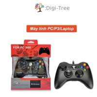 Tay Cầm Chơi Game Có Dây Xbox 360 Cao Cấp - Tay Cầm Chơi Game PCPS3, Android, Gamepad, Phím Êm Linh Hoạt, Dễ Cài Đặt - 3 IN 1 đen