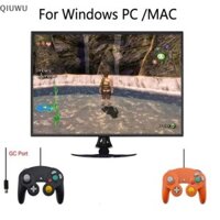 Tay cầm chơi game điều khiển NGC có dây QIUWU cho bảng điều khiển GameCube GC & Wii U.
