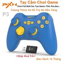 Tay Cầm Chơi Game Không Dây PXN - P3, Hỗ Trợ Cả Wireless + USB 2.4, Tương thích với / PS4 / PS3 / PC / IOS MFI / Android