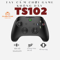 Tay cầm chơi game không dây TS102 - Hỗ trợ rung - analog xoay 360 - Chơi full skill và macro các tựa game như FO4, PES