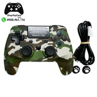 Tay Cầm Chơi Game Playmax Wireless Controller – Cho PS4 / PC / Laptop / FO4 / FIFA Màu Xanh Camo | HÀNG MỚI VỀ