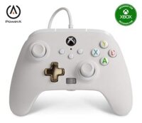 Tay Cầm Chơi Game PowerA Enhanced Wired Controller Có Chơi Game Cho PC, Laptop, Máy Xbox, WIN 10, WIN 11 – MÀU TRẮNG