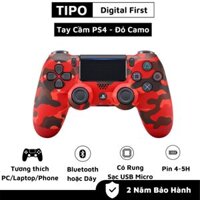 Tay cầm chơi game PS4 chơi FO4, PS, Siêu Rung, Tay cầm Bluetooth Dành Cho LapTop, PC, SmartPhone Giá Rẻ Tốt Nhất