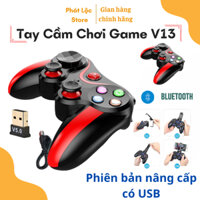 Tay Cầm Chơi Game V13 X3/T3 Bluetooth Cho Điện Thoại PC, Laptop, Android, IOS Có Giá Kẹp Điện Thoại