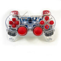 Tay cầm chơi game Vinetteam Ucom 704 SB-19 cho PC và Laptop, cổng USB rung và joystick - hàng chính hãng - Tay cầm trong suốt SB-19