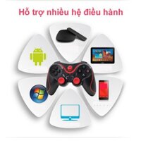 Tay Cầm Chơi Game X3/T3 Có Bluetooth Cho Smartphone, PC, Laptop, Android, IOS, Windows Có Giá Kẹp Điện Thoại