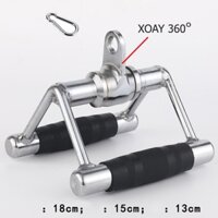 Tay cầm Chữ V xoay 360 kéo cáp tập lưng xô bọc cao su tại phòng gym-Hàng chính hãng nhập khẩu