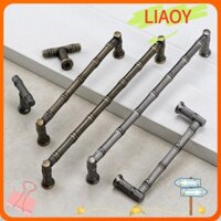 Tay cầm cổ điển LIAOY, Kéo tủ nhôm thời trang, Tủ bếp Đồng cổ / Bạc cổ dài 96mm / 128mm / 192mm / 42mm Phần cứng tủ Phòng tắm