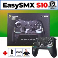 Tay Cầm EasySMX S10 Chính Hãng TMR Sticks, HD Rumble Chơi Game Nintendo Switch 2, 1- Oled- V1- V2 – Màu Đen Midnight