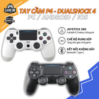 Tay cầm không dây P4 - DualShock 4 tương thích PC, Laptop, Android, IOS, tay cầm chơi game FC Online