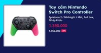 Tay cầm Nintendo Switch Pro Controller (Normal - Black - Mới, Full box, Nhập khẩu)