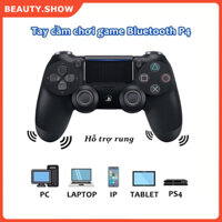 Tay cầm P07 LED RGB siêu rung - kết nối bluetooth hỗ trợ PC/Laptop/Smart Phone, Tay Cầm chơi game FO4 Dây