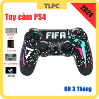 Tay cầm P4 MU, tay cầm chơi game FiFa Online 4 Bluetooth cho PC, Playstation, IOS, TV box,.. tặng DÂY CÁP PC