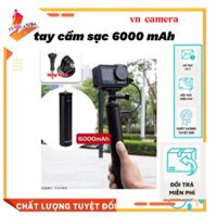 tay cầm sạc pin dự phòng action camera dung lượng 6000 phụ kiện máy quay vlogs gopro