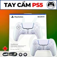 Tay Cầm Sony DualSense 5 PS5 Màu Trắng Chroma Pearl Chĩnh Hãng Top Gamepad Cho PC / FO4 / FIFA | HÀNG NHẬP KHẨU