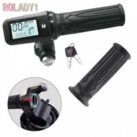 Tay cầm tay ga 6 chân đa năng có màn hình LED cho xe tay ga EBike màu đen