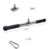 Tay cầm thẳng có xoay 360 độ 50cm bọc cao su tập xô tay tại phongg gym ( hàng loại 1)