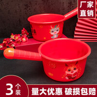 Tay Cầm Tròn Màu Đỏ Nhựa Hoạt Hình Thìa Nước Dung Tích Lớn Ban Công Tưới Cây Hoa Trôi Thìa Trái Cây Rau Làm Sạch Nước Muỗng 25.1.19