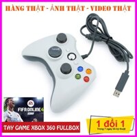 Tay Cầm Xbox 360 Có Dây cổng USB Chơi mọi loại game - Hàng Chính Hãng - White