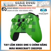 Tay cầm xbox one s chính hãng màu Minecraft Creeper hỗ trợ các game PC, tự động kết nối, sử dụng thoải mái