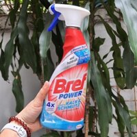 Tẩy cặn canxi bám trên kính, vòi inox Bref Power hàng Đức