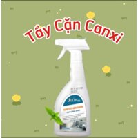 Tẩy cặn canxi nhà tắm Juli plus siêu tẩy rửa cặn bám trên vòi sen inox, vệ sinh vách kính lavabo xịt là sạch