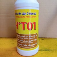 Tẩy cặn canxi trên men sứ, bồn cầu, bồn tiểu, vòi sen,..